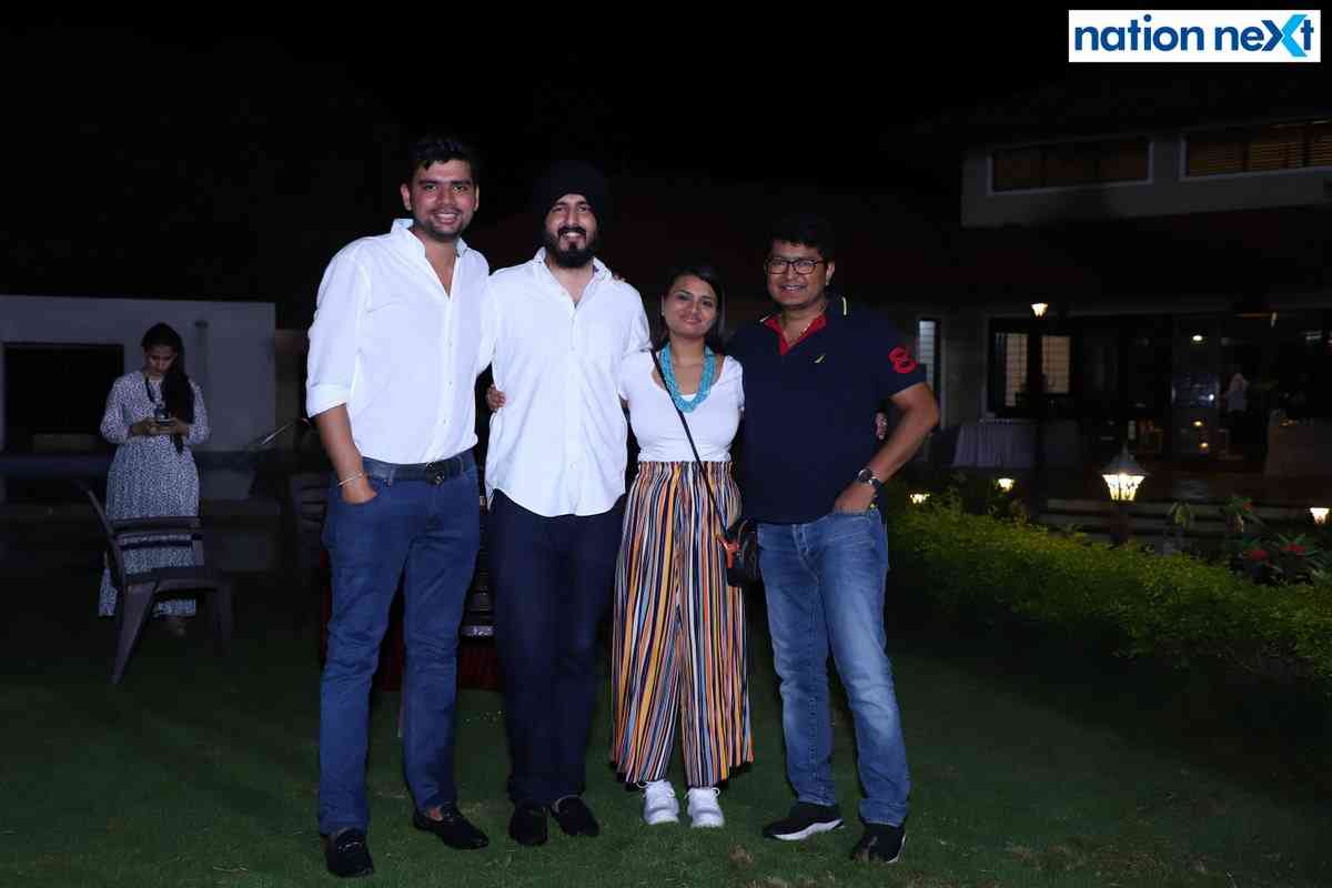 Pratik Murarka,Raunak Alag, Aishwarya Bajaj and Dhruv Gupta at the reunion of Vidarbha Alumni Chapter of SPJIMR in Nagpur
